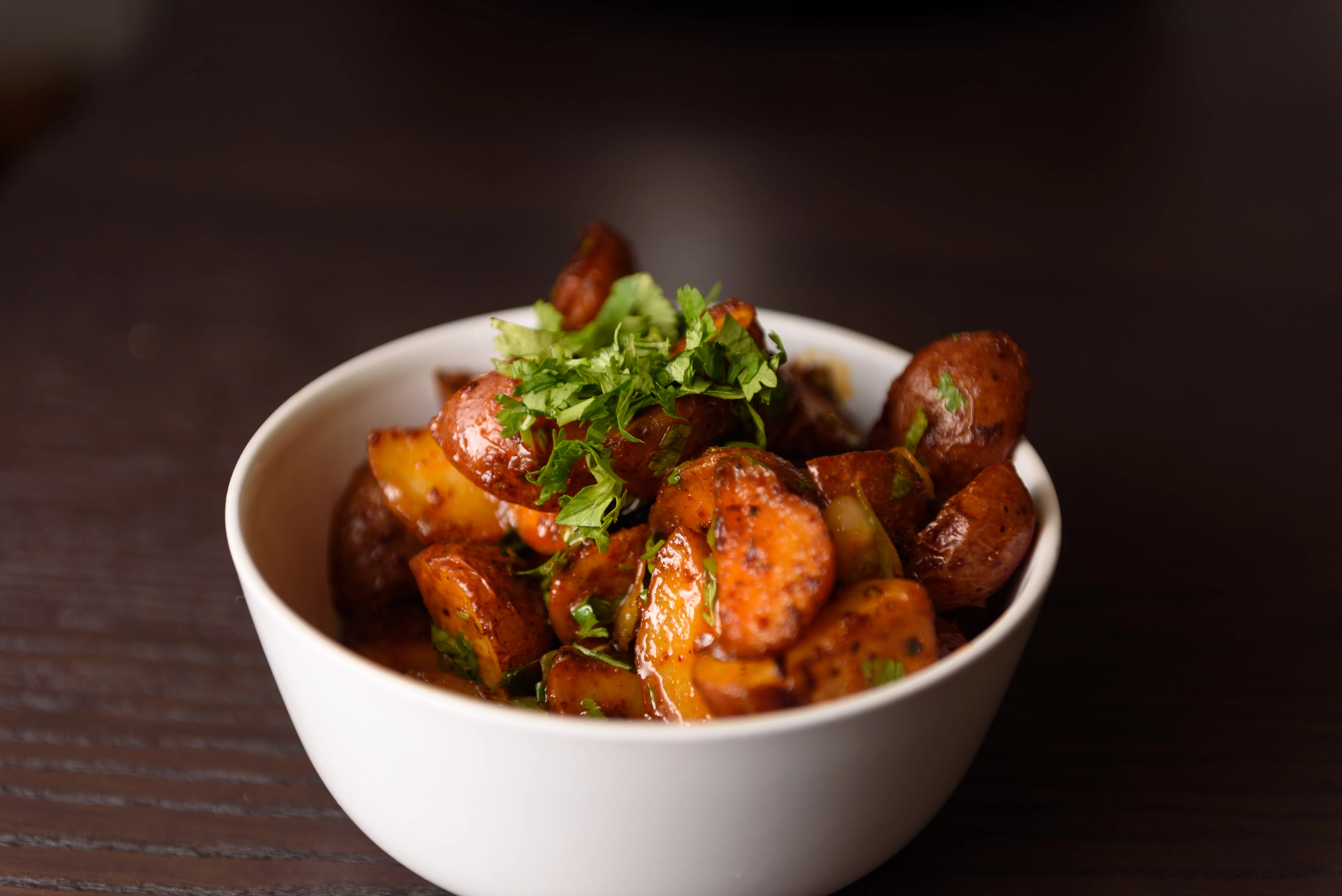 Roast Potatoes with Guajillo Chili Oil