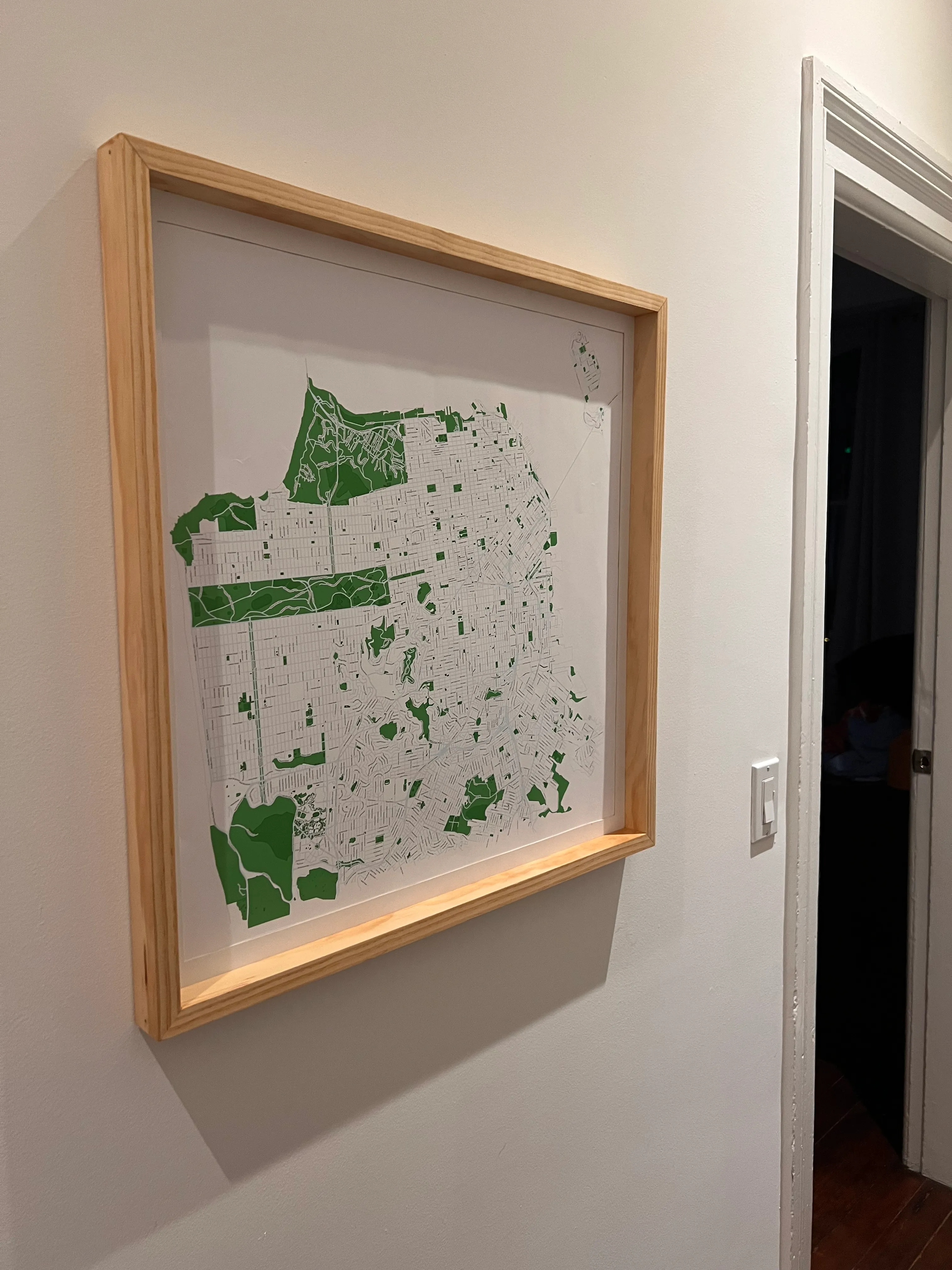 SF Streets Map & Frame