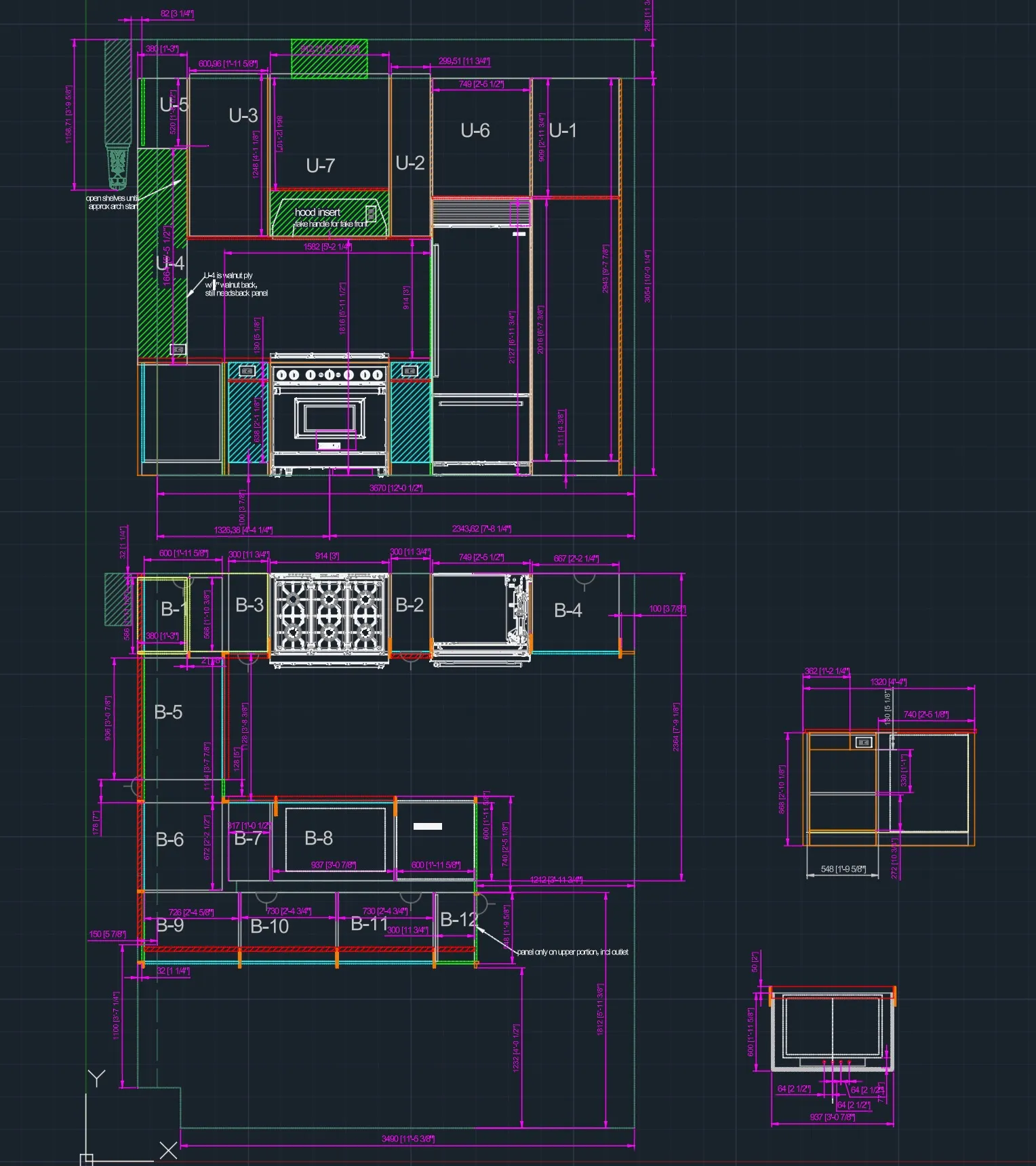 autocad detailed layout